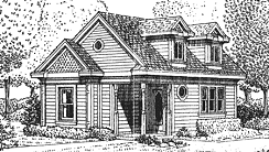 L-564-CT One bedroom, one bath, guest house plans