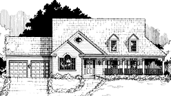 Plan CH-818-A: 3,644 square feet of living space, 4 bedrooms, 3 bathrooms...